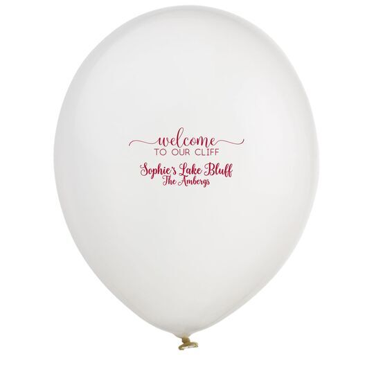 Welcome to Our Cliff Latex Balloons
